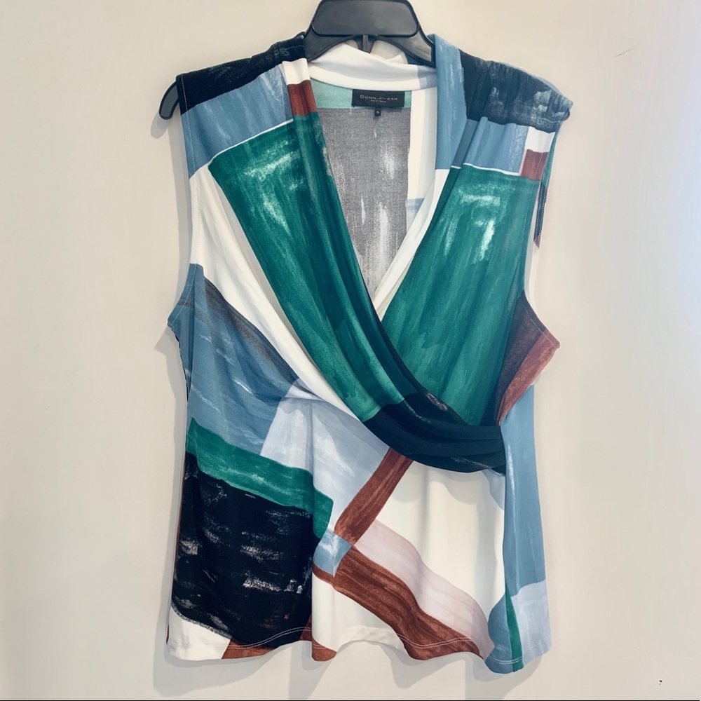 Donna Karan colorful wrap top